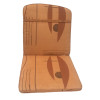 48 X 38 / 52 cm TEAK = SKIPPER - Havehynde = Brun med brune abstrakt motiver, VELOUR POLYESTER (Dess. 603)