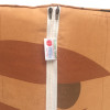 48 X 38 / 52 cm TEAK = SKIPPER - Havehynde = Brun med brune abstrakt motiver, VELOUR POLYESTER (Dess. 603)