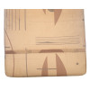 60 x 125 / 75 cm Solvogn - Havehynde = Brun med brune abstrakt motiver, VELOUR POLYESTER (Dess. 603)