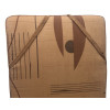 60 x 125 / 75 cm Solvogn - Havehynde = Brun med brune abstrakt motiver, VELOUR POLYESTER (Dess. 603)
