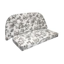 110 x 57 + 135 x 48 cm Sabrina Sæde 2 pers. Sofa - Havehynde = Hvidlig bund med Grå blomsterranker, BOMULD+POLYESTER (Dess. 627)