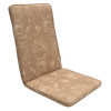 48 x 44 / 64 cm ALU Effel - Havehynde = Beige / Beige Blomster og blad motiver, Jacquard-vævet BOMULD+POLYESTER (Dess. 652)