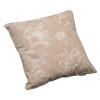 Pude 40x40 cm = Beige / Beige Blomster og blad motiver, Jacquard-vævet BOMULD+POLYESTER (Dess. 652)