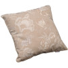 Pude 45x45 cm = Beige / Beige Blomster og blad motiver, Jacquard-vævet BOMULD+POLYESTER (Dess. 652)