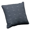 Pude 40x40 cm = Sort med Hvide firkantet nist, BOMULD+POLYESTER (Dess. 673)