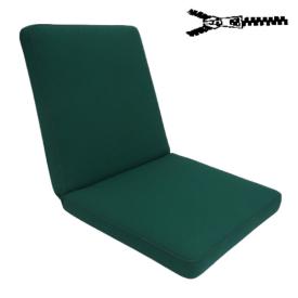 55 x 50 / 55 cm Bred Lav træstol - Havehynde = Jagt-Grøn Ensfarvet, DRALON (Dess. 696)