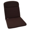 48 x 44 / 50 cm Teak + Resin - Havehynde = Brun-Kaffe Ensfarvet, DRALON (Dess. 701) 2 stk