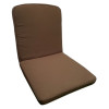 50 x 48 / 52 cm Lav rygget hynde - Havehynde = Brun-Kaffe Ensfarvet, DRALON (Dess. 701)