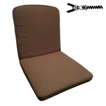 50 x 48 / 52 cm Lav rygget hynde - Havehynde = Brun-Kaffe Ensfarvet, DRALON (Dess. 701)