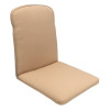 48 x 44 / 50 cm Teak + Resin - Havehynde = Beige Ensfarvet, DRALON (Dess. 702) 4 stk