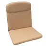 48 x 44 / 50 cm Teak + Resin - Havehynde = Beige Ensfarvet, DRALON (Dess. 702) 4 stk