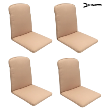48 x 44 / 50 cm Teak + Resin - Havehynde = Beige Ensfarvet, DRALON (Dess. 702) 4 stk
