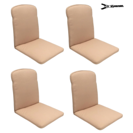 48 x 44 / 50 cm Teak + Resin - Havehynde = Beige Ensfarvet, DRALON (Dess. 702) 4 stk