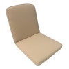 50 x 48 / 52 cm Lav rygget hynde - Havehynde = Beige Ensfarvet, DRALON (Dess. 702)
