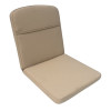 50 x 48 / 52 cm Lav rygget hynde - Havehynde = Beige Ensfarvet, DRALON (Dess. 702)