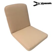 50 x 48 / 52 cm Lav rygget hynde - Havehynde = Beige Ensfarvet, DRALON (Dess. 702)