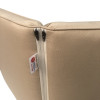 50 x 48 / 52 cm Lav rygget hynde - Havehynde = Beige Ensfarvet, DRALON (Dess. 702)