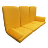 170 X 55 / 75 cm Hængesofa højryg hynde sæt - Havehynder = Ferrari-Gul, Ensfarvet, DRALON (Dess. 707)
