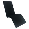 50 x 40 + 48 / 80 cm Relax Hvilestol med Lomme - Havehynde = Sort Ensfarvet, DRALON (Dess. 709)
