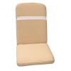 38 x 44 / 52 cm Teak + Resin Smal - Havehynde = Beige Ensfarvet, DRALON (Dess. 714) 2 Stk