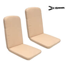 38 x 44 / 52 cm Teak + Resin Smal - Havehynde = Beige Ensfarvet, DRALON (Dess. 714) 2 Stk