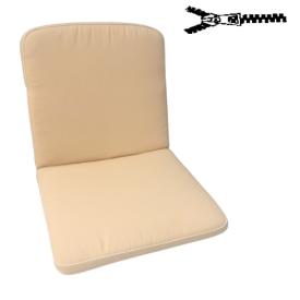 50 x 44 / 48 cm Lille ryg hynde - Havehynde = Beige Ensfarvet, DRALON (Dess. 714)