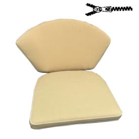 47 x 44 + 78 / 42 cm Elegance Stol Ryg+Sæde SÆT- Havehynde = Beige Ensfarvet, DRALON (Dess. 714)