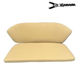 131 / 42 + 100 x 44 cm Elegance Sofa Ryg+Sæde SÆT - Havehynde = Beige Ensfarvet, DRALON (Dess. 714)