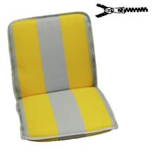 30 x 28 / 30 cm Børne stol - Havehynde = Gul og Grå 9 cm striber, DRALON (Dess. 729)