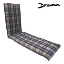 45 x 115 / 78 cm Deckstol - Havehynde = Blå Ternet, DRALON (Dess. 744)