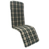 53 x 43 + 48 / 85 cm Relax Homa + KWA med Lomme - Havehynde = Grøn og Beige Ternet, DRALON (Dess. 746)