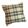 Pude 50x50 cm. = Grøn og Beige Ternet, DRALON (Dess. 746)