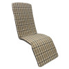 53 x 43 + 48 / 85 cm Relax Homa + KWA med Lomme - Havehynde = Beige og Grå Ternet, DRALON (Dess. 748)
