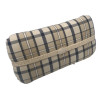 50 x 25 cm Arm pude - Havehynde = Beige og Grå Ternet, DRALON (Dess. 748)