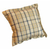 Pude 40x40cm = Beige og Grå Ternet, DRALON (Dess. 748)
