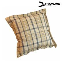 Pude 40x40cm = Beige og Grå Ternet, DRALON (Dess. 748)
