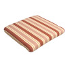 50 x 46 cm Bænk / Taburet hynde - Havehynde = Tegl + Beige Strib, DRALON (Dess. 752)