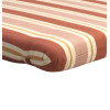 50 x 46 cm Bænk / Taburet hynde - Havehynde = Tegl + Beige Strib, DRALON (Dess. 752)