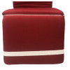 53 x 43 + 48 / 85 cm Relax Homa + KWA med Lomme - Havehynde = Rød med Hvid nist, DRALON (Dess. 763)