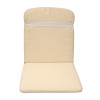 48 X 38 / 52 cm TEAK = SKIPPER - Havehynde = Beige Ensfarvet struktur, DRALON (Dess. 813) 3 Stk