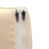 48 X 38 / 52 cm TEAK = SKIPPER - Havehynde = Beige Ensfarvet struktur, DRALON (Dess. 813) 3 Stk