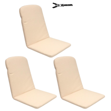 48 X 38 / 52 cm TEAK = SKIPPER - Havehynde = Beige Ensfarvet struktur, DRALON (Dess. 813) 3 Stk