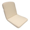 50 x 48 / 52 cm Lav rygget hynde - Havehynde = Beige Ensfarvet struktur, DRALON (Dess. 813)