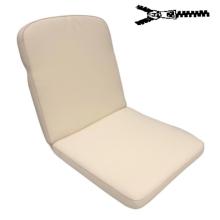 50 x 48 / 52 cm Lav rygget hynde - Havehynde = Beige Ensfarvet struktur, DRALON (Dess. 813)
