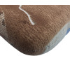 45 x 115 / 78 cm Deckstol - Havehynde = Blågrå - Brun-Beige, felter på lys bund, BOMULD (Dess. 835)