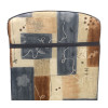 48x44/64 cm ALU Effel - Havehynde = Blågrå - Brun-Beige, felter på lys bund, BOMULD (Dess. 835)