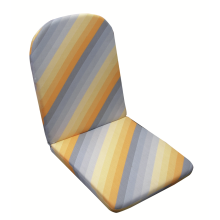 44 x 48 / 56 cm Højryg stol - Havehynde = Gul / grå skrå-stribet, BOMULD (Dess. 912)