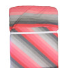 50 x 48 / 64 cm Mellem Elipse med Lomme hynde = Rød / grå skrå-stribet, BOMULD (Dess. 914)
