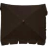 2 x 2 m, Firkantet "Maiami" - Sort, Alu-stel i Silver, POLYESTER, Parasol