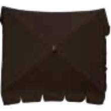 2 x 2 m, Firkantet "Maiami" - Sort, Alu-stel i Silver, POLYESTER, Parasol